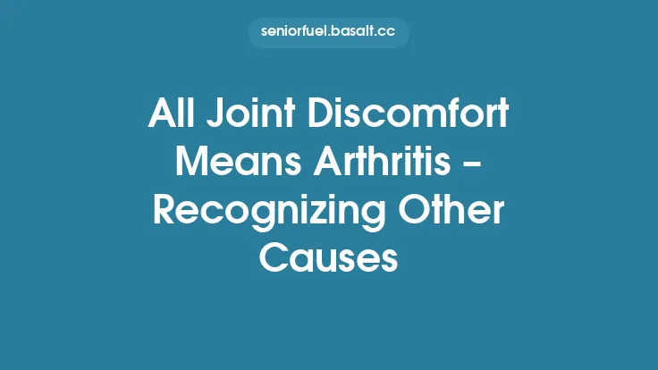 All Joint Discomfort Means Arthritis – Recognizing Other Causes Thumbnail