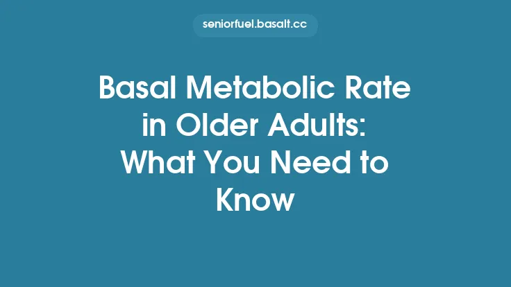 Basal Metabolic Rate in Older Adults: What You Need to Know Thumbnail