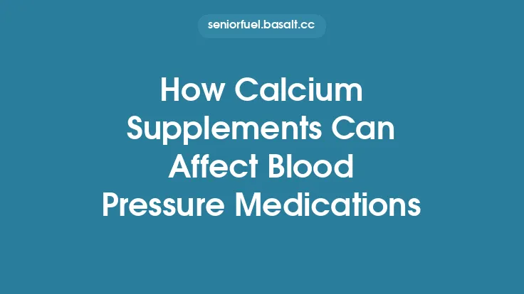 How Calcium Supplements Can Affect Blood Pressure Medications Thumbnail