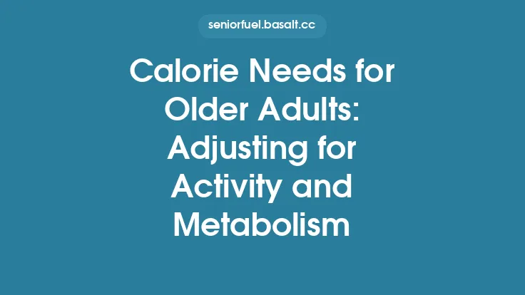 Calorie Needs for Older Adults: Adjusting for Activity and Metabolism Thumbnail