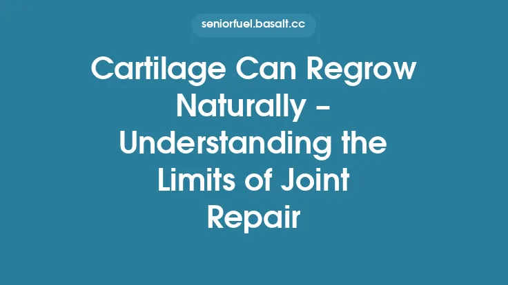 Cartilage Can Regrow Naturally – Understanding the Limits of Joint Repair Thumbnail
