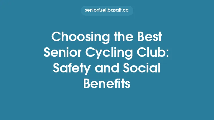 Choosing the Best Senior Cycling Club: Safety and Social Benefits Thumbnail