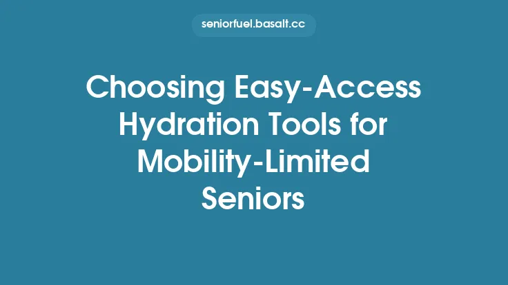 Choosing Easy-Access Hydration Tools for Mobility-Limited Seniors Thumbnail