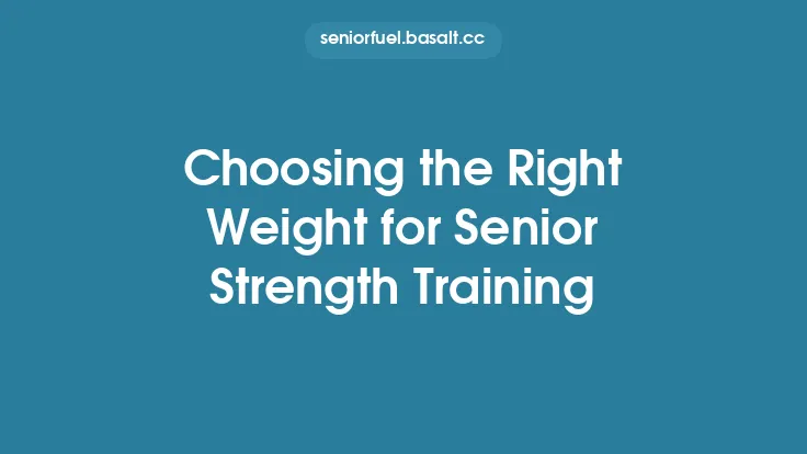 Choosing the Right Weight for Senior Strength Training Thumbnail