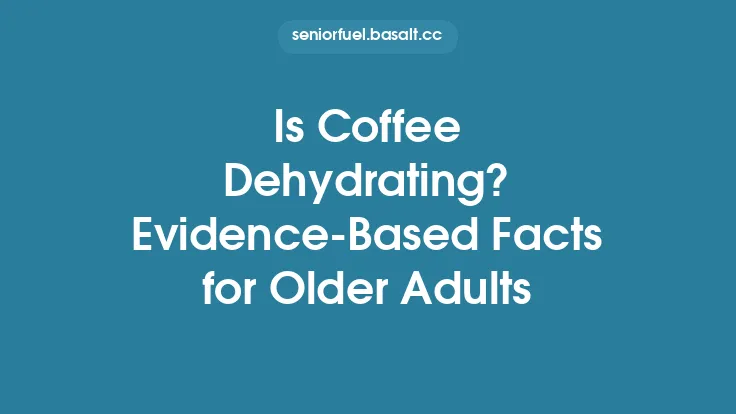 Is Coffee Dehydrating? Evidence‑Based Facts for Older Adults Thumbnail