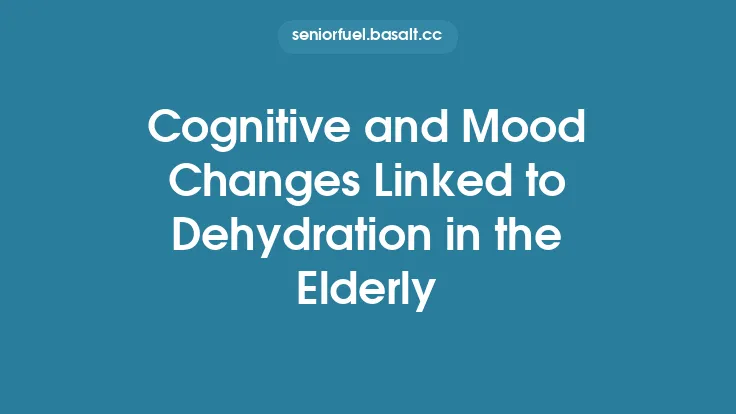 Cognitive and Mood Changes Linked to Dehydration in the Elderly Thumbnail