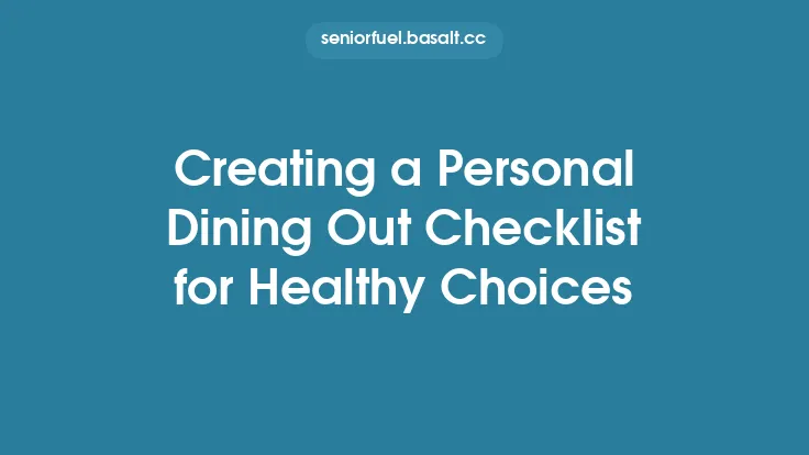 Creating a Personal Dining Out Checklist for Healthy Choices Thumbnail