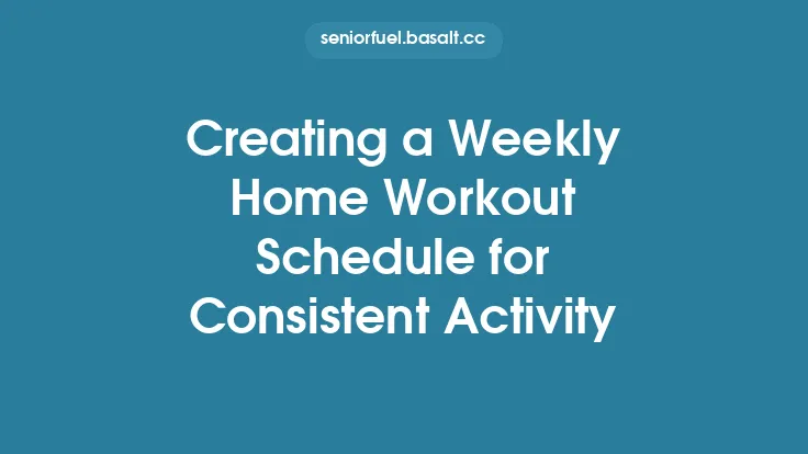 Creating a Weekly Home Workout Schedule for Consistent Activity Thumbnail