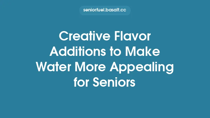 Creative Flavor Additions to Make Water More Appealing for Seniors Thumbnail