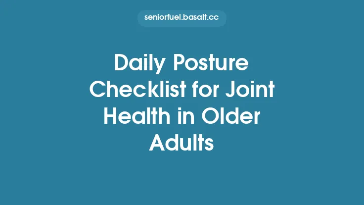 Daily Posture Checklist for Joint Health in Older Adults Thumbnail