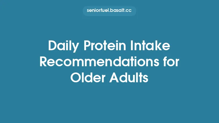 Daily Protein Intake Recommendations for Older Adults Thumbnail