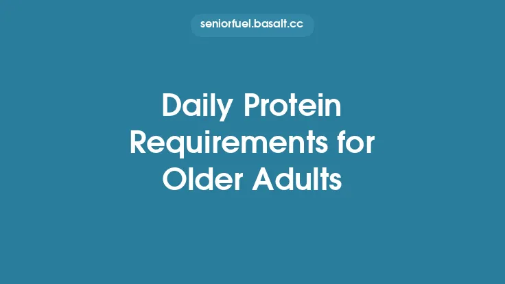 Daily Protein Requirements for Older Adults Thumbnail