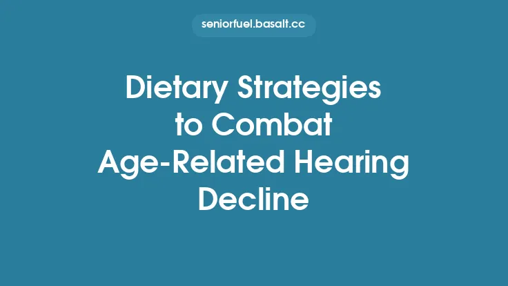 Dietary Strategies to Combat Age‑Related Hearing Decline Thumbnail