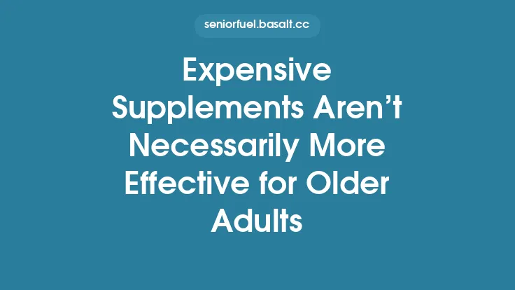 Expensive Supplements Aren’t Necessarily More Effective for Older Adults Thumbnail