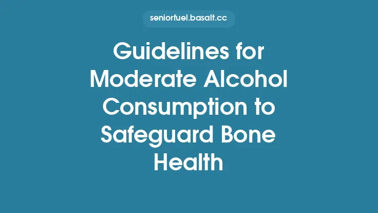 Guidelines for Moderate Alcohol Consumption to Safeguard Bone Health Thumbnail
