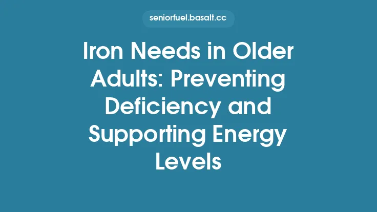 Iron Needs in Older Adults: Preventing Deficiency and Supporting Energy Levels Thumbnail