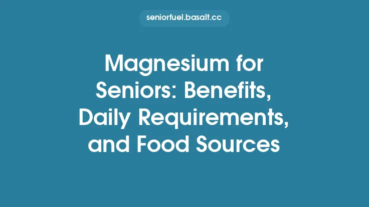Magnesium for Seniors: Benefits, Daily Requirements, and Food Sources Thumbnail