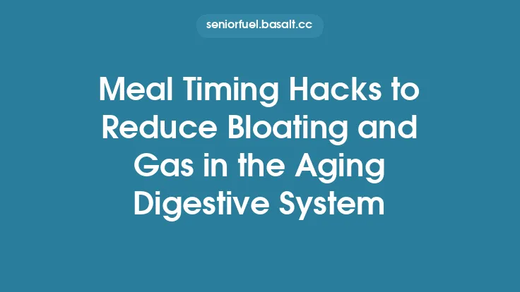 Meal Timing Hacks to Reduce Bloating and Gas in the Aging Digestive System Thumbnail