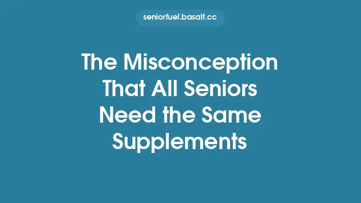 The Misconception That All Seniors Need the Same Supplements Thumbnail