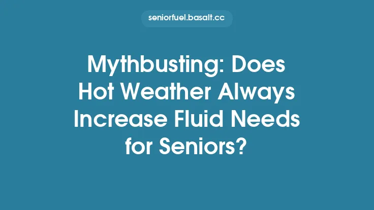 Mythbusting: Does Hot Weather Always Increase Fluid Needs for Seniors? Thumbnail