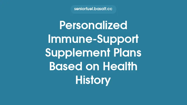 Personalized Immune‑Support Supplement Plans Based on Health History Thumbnail