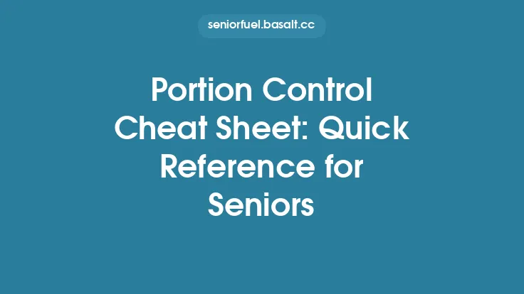 Portion Control Cheat Sheet: Quick Reference for Seniors Thumbnail
