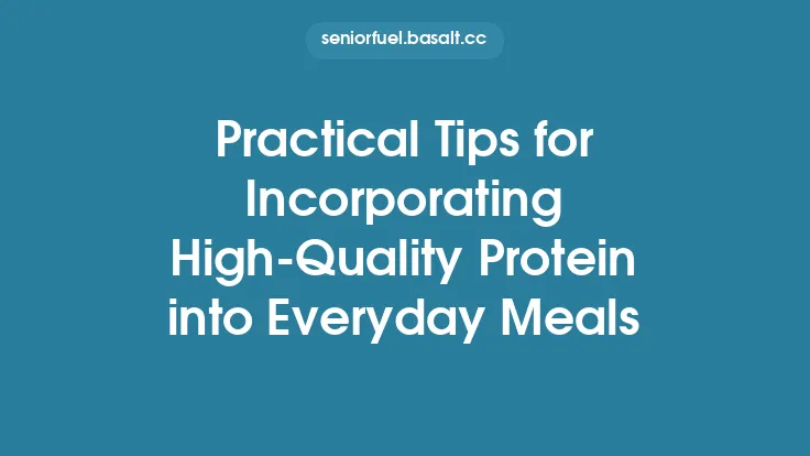 Practical Tips for Incorporating High-Quality Protein into Everyday Meals Thumbnail
