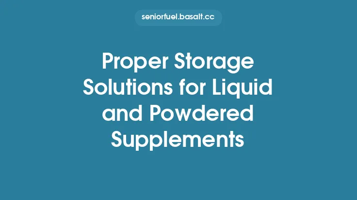 Proper Storage Solutions for Liquid and Powdered Supplements Thumbnail