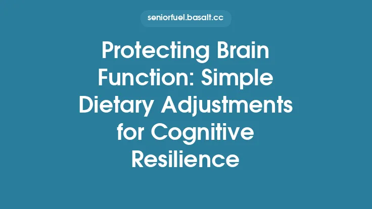 Protecting Brain Function: Simple Dietary Adjustments for Cognitive Resilience Thumbnail