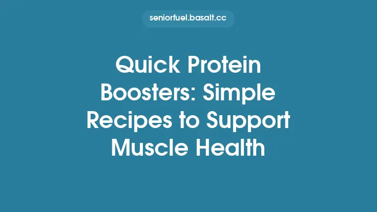 Quick Protein Boosters: Simple Recipes to Support Muscle Health Thumbnail