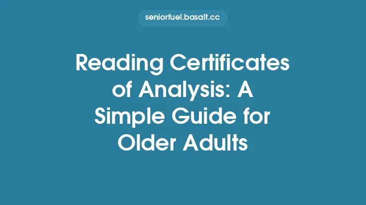 Reading Certificates of Analysis: A Simple Guide for Older Adults Thumbnail