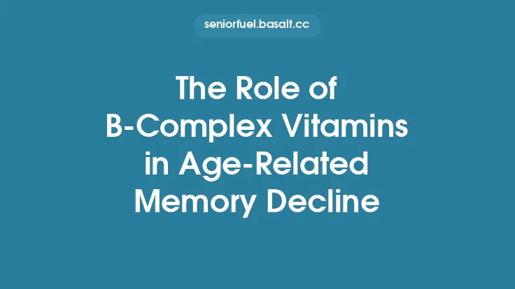 The Role of B‑Complex Vitamins in Age‑Related Memory Decline Thumbnail