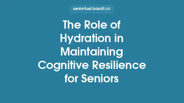 The Role of Hydration in Maintaining Cognitive Resilience for Seniors Thumbnail