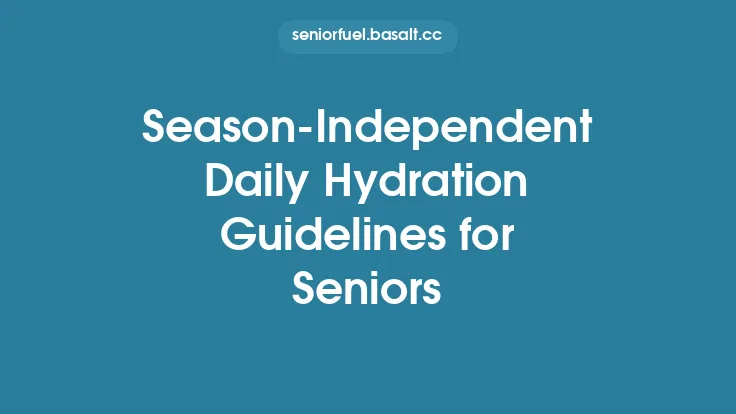 Season‑Independent Daily Hydration Guidelines for Seniors Thumbnail