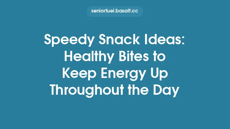 Speedy Snack Ideas: Healthy Bites to Keep Energy Up Throughout the Day Thumbnail