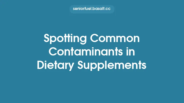 Spotting Common Contaminants in Dietary Supplements Thumbnail