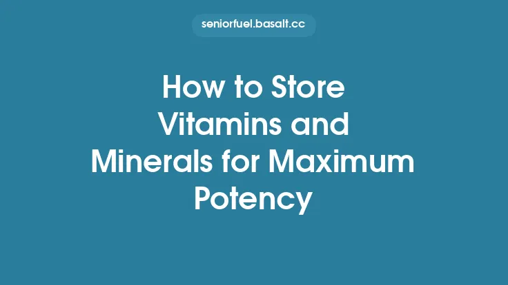 How to Store Vitamins and Minerals for Maximum Potency Thumbnail