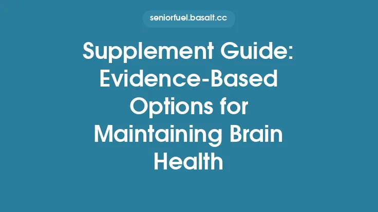 Supplement Guide: Evidence-Based Options for Maintaining Brain Health Thumbnail