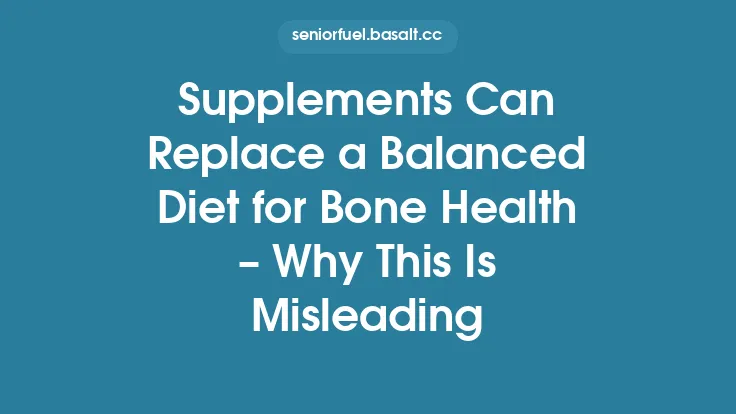 Supplements Can Replace a Balanced Diet for Bone Health – Why This Is Misleading Thumbnail