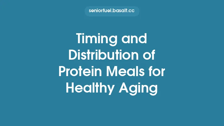 Timing and Distribution of Protein Meals for Healthy Aging Thumbnail