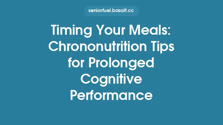 Timing Your Meals: Chrononutrition Tips for Prolonged Cognitive Performance Thumbnail