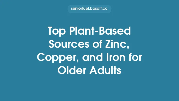 Top Plant‑Based Sources of Zinc, Copper, and Iron for Older Adults Thumbnail