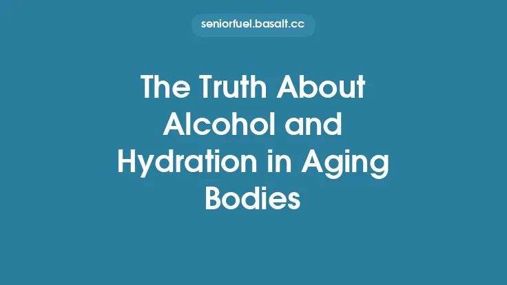 The Truth About Alcohol and Hydration in Aging Bodies Thumbnail