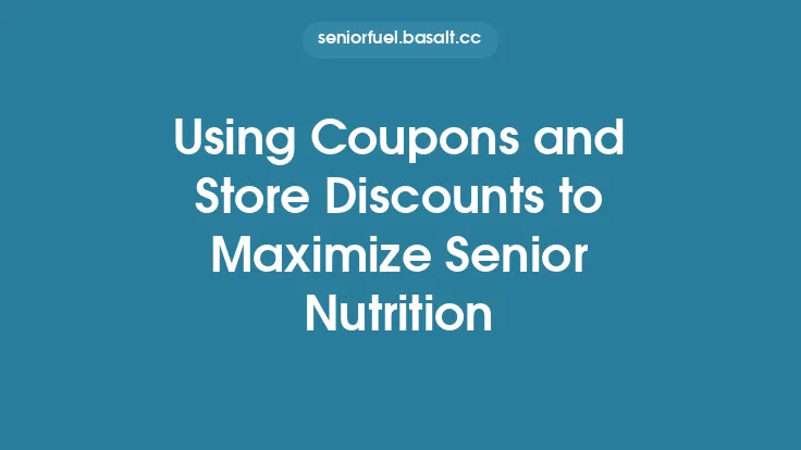 Using Coupons and Store Discounts to Maximize Senior Nutrition Thumbnail