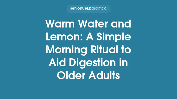 Warm Water and Lemon: A Simple Morning Ritual to Aid Digestion in Older Adults Thumbnail