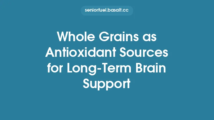 Whole Grains as Antioxidant Sources for Long‑Term Brain Support Thumbnail